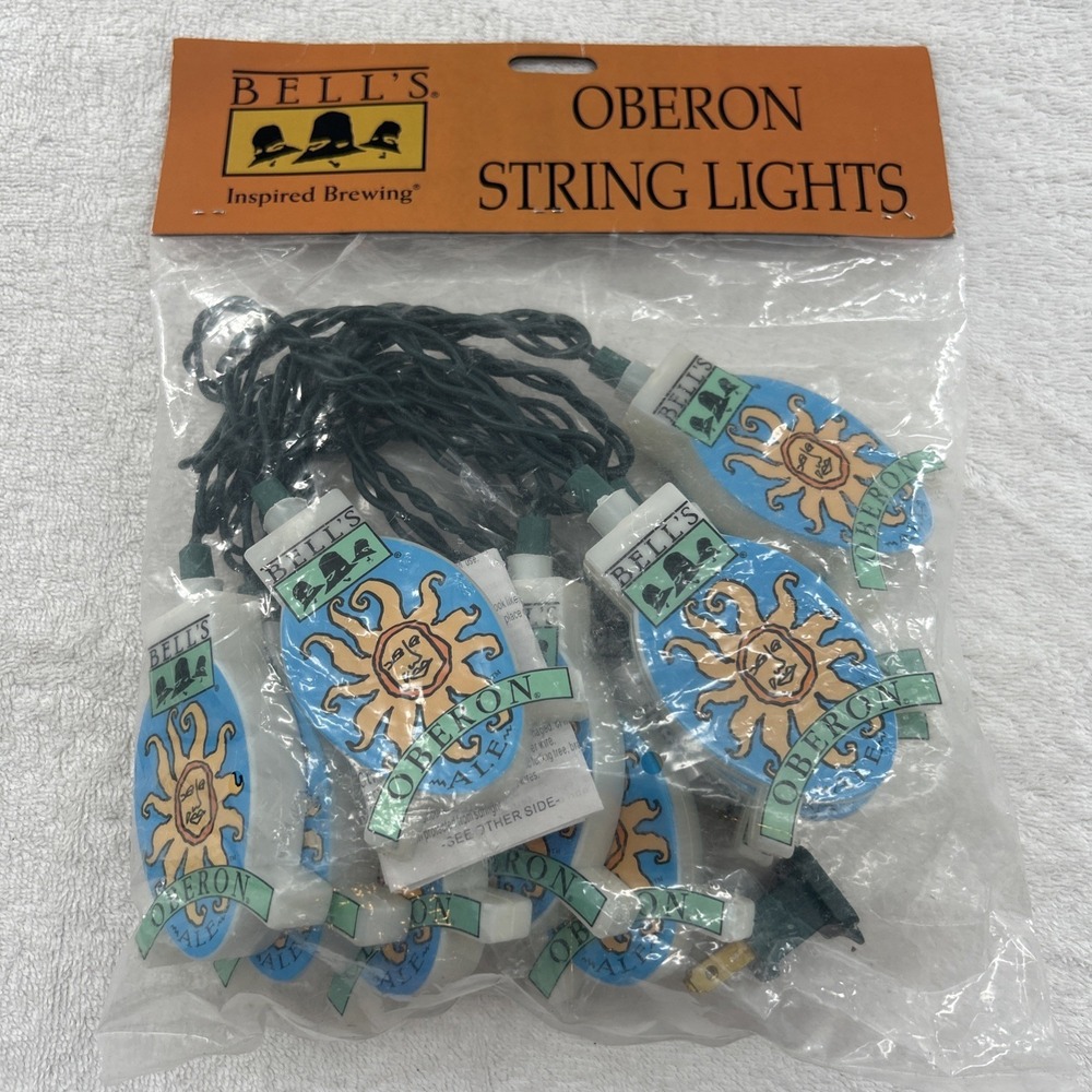 Bell's Brewery Oberon Ale String Light Strand 10 Lights Blow Mold - NEW BEER